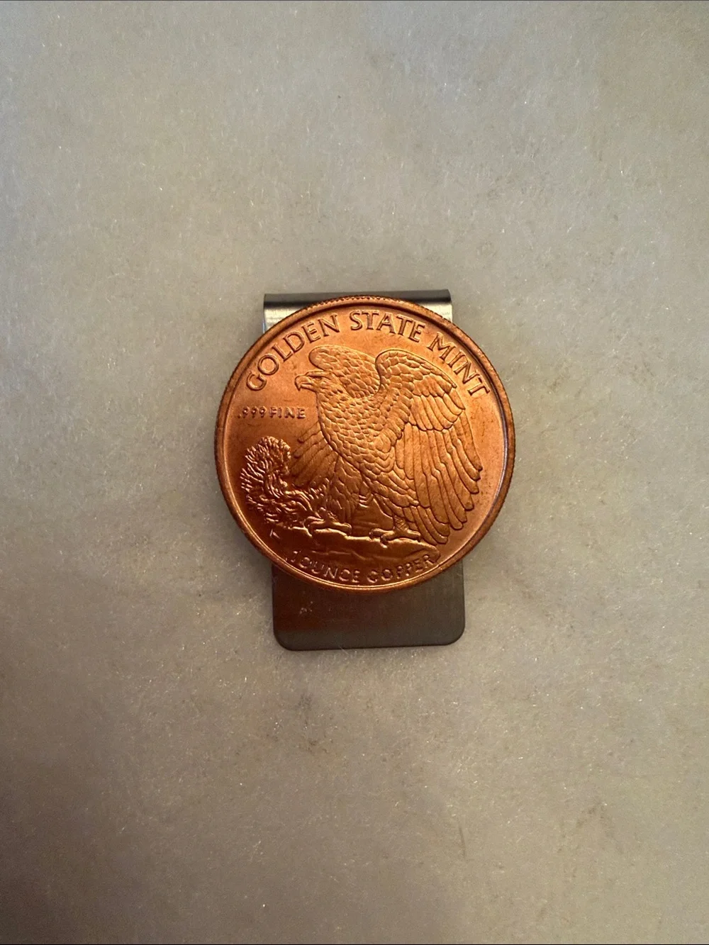 Copper Coin Money Clip - Copper Finish